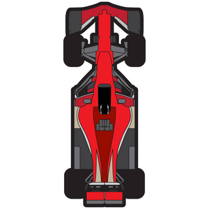 顶视图的一辆赛车图片