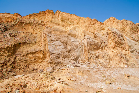 死海附近的内盖夫沙漠景观。以色列