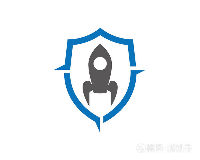 火箭盾牌标志模板设计矢量,会徽,设计的概念,创造性的象征,图标