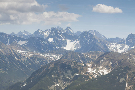 波兰斯洛伐克，塔特拉山全景