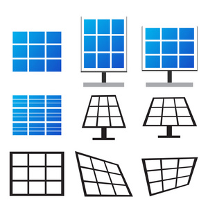 太阳能电池板在许多风格一套