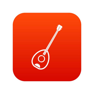Saz 土耳其音乐仪器图标数字红