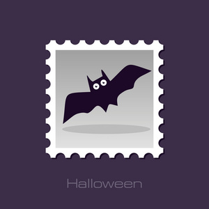 万圣节蝙蝠邮票
