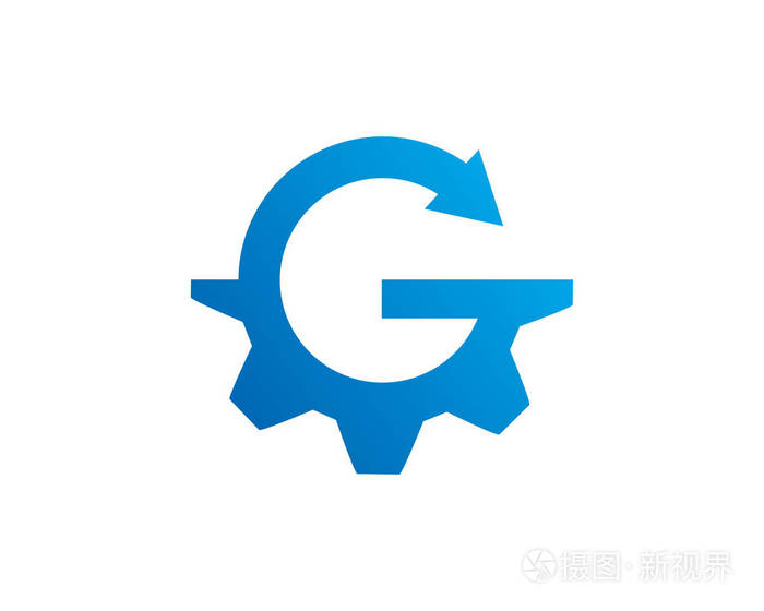字母g 齿轮标识模板设计矢量,会徽,设计概念,创造性的象征,图标