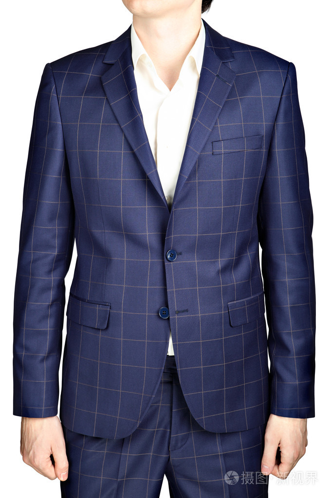 海军蓝西装外套格子男婚纱新郎等等