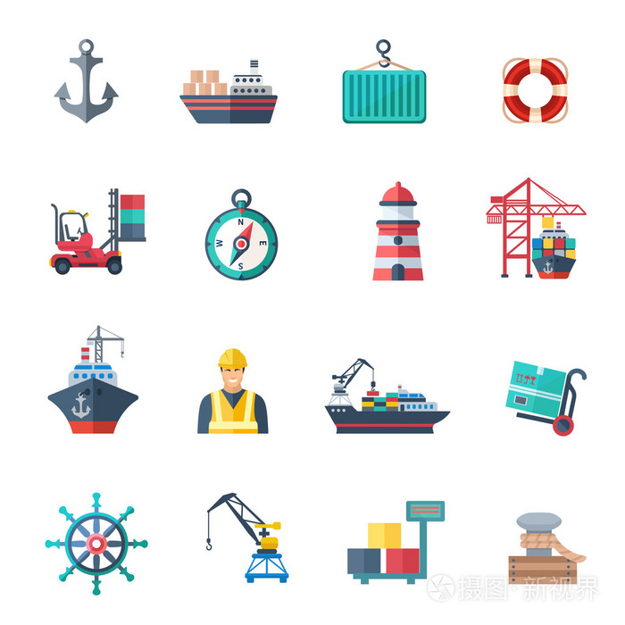 海港口图标集