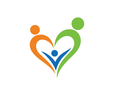 家庭基金会家庭标志模板设计矢量,会徽,设计概念,创意符号图标照片