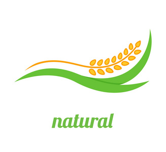小麦 Logo 模板矢量图标设计