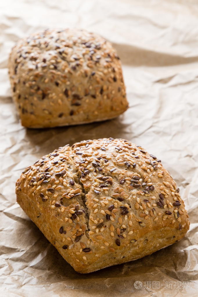 棕色的三明治面包
