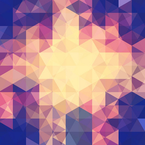由黄色 紫色 橙色三角形的背景。与几何形状的正方形组成。Eps 10