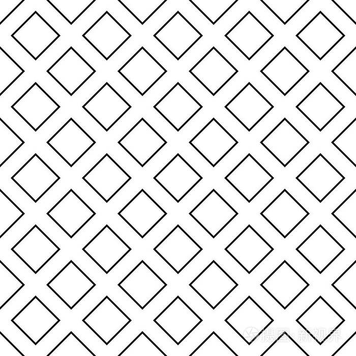 无缝抽象单色斜方形图案背景设计半色调几何矢量图