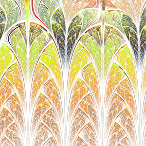 抽象的黄金分形穗状花序，数码艺术作品的创意图形设计