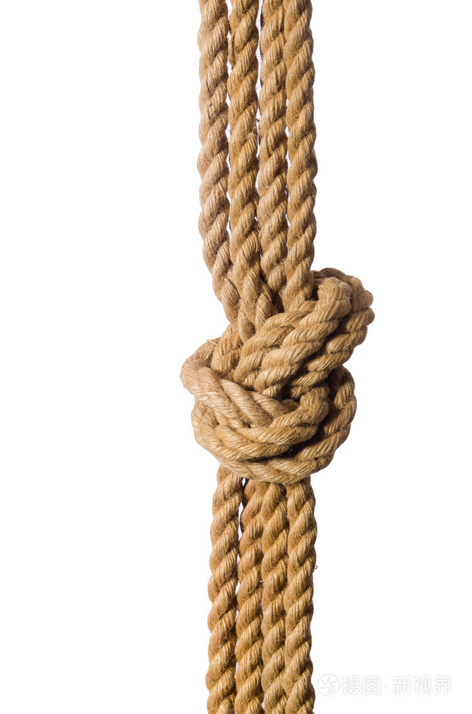 孤立在白色背景上的绳子