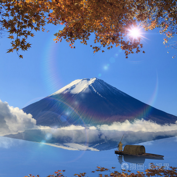 神圣的富士山在日本背景图像照片 正版商用图片0d1k7k 摄图新视界