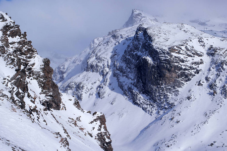 滑雪场在法国阿尔卑斯山