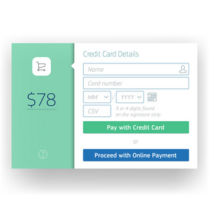 现代用户界面屏幕信用卡支付模板
