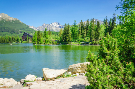 美丽的山湖景色图片