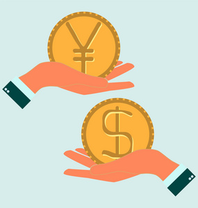 人类的手与市场和股票的钱换钱的货币符号照片