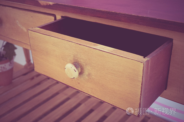 木质抽屉旧老式复古风格