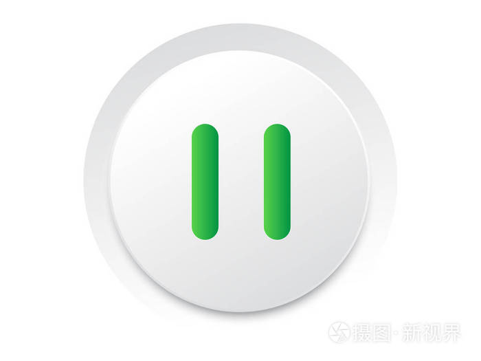 简单的ui音乐界面圆形暂停按钮vecto
