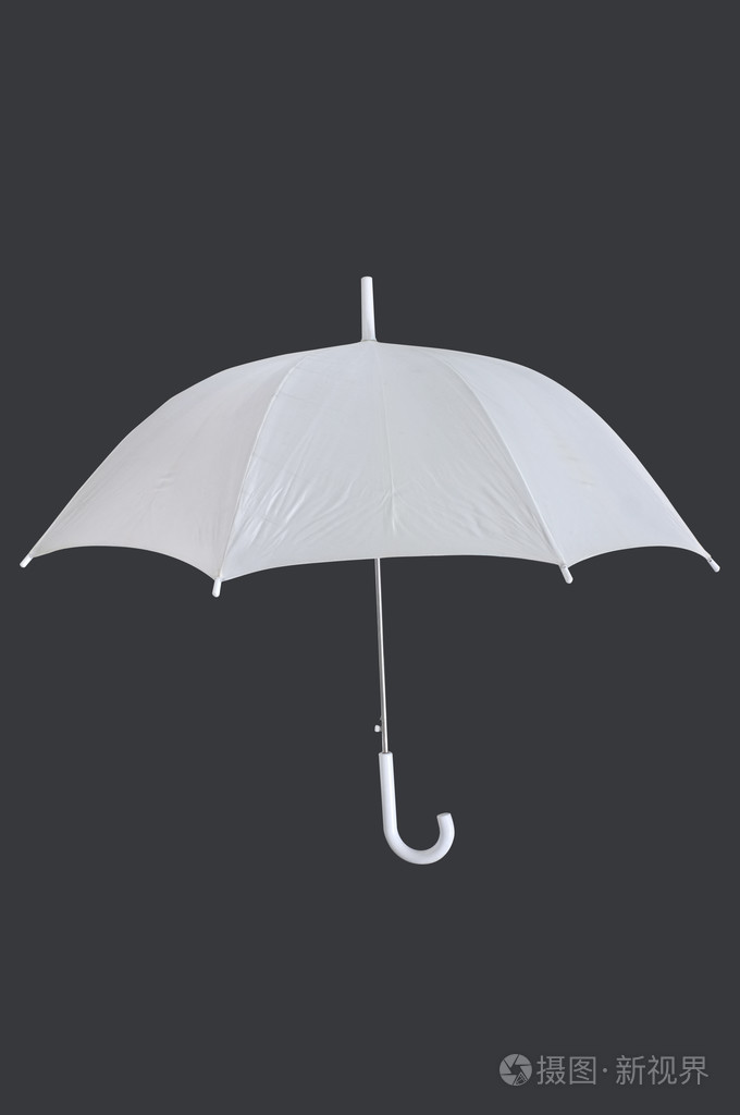 孤立在灰色的背景上的白色空伞照片-正版商用图片0d298b-摄图新视界