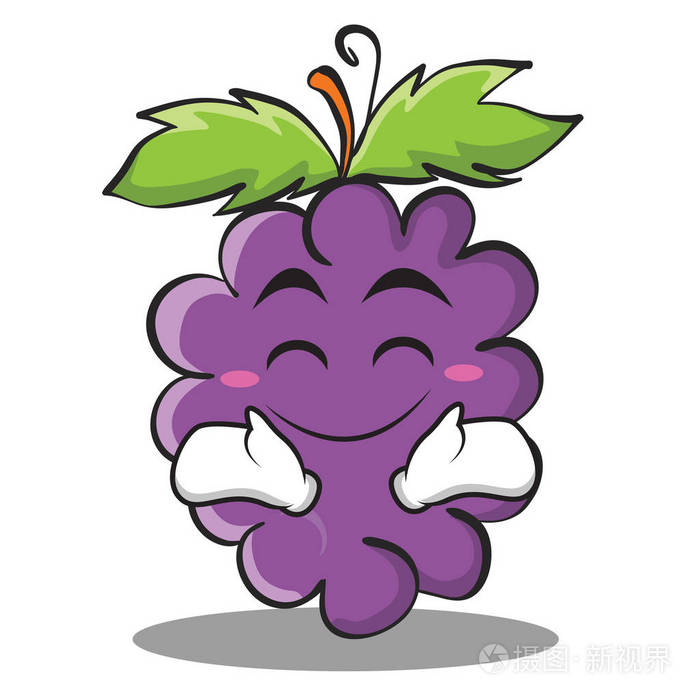 幸福的葡萄个性卡通集合
