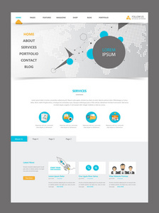干净的现代网站界面模板