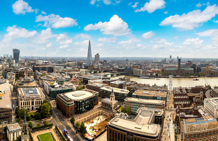 伦敦全景鸟瞰图照片-正版商用图片0d2cuk-摄图新视界