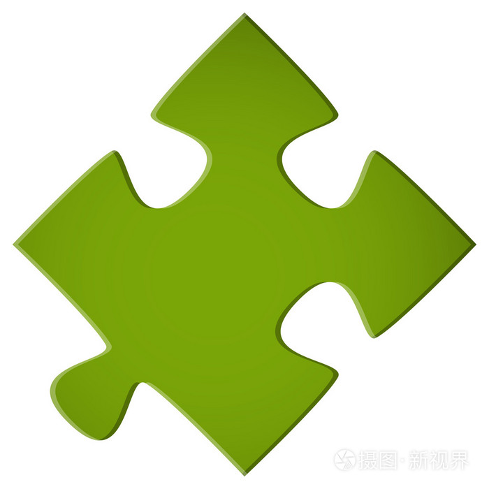 绿色拼图块