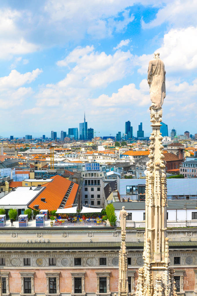 意大利米兰的鸟瞰图