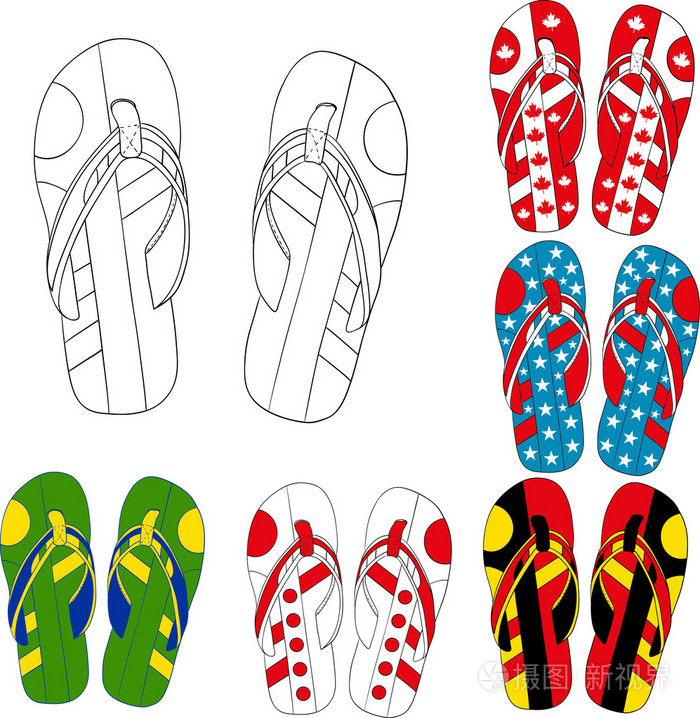 人字拖鞋插画-正版商用图片0d2fxs-摄图新视界