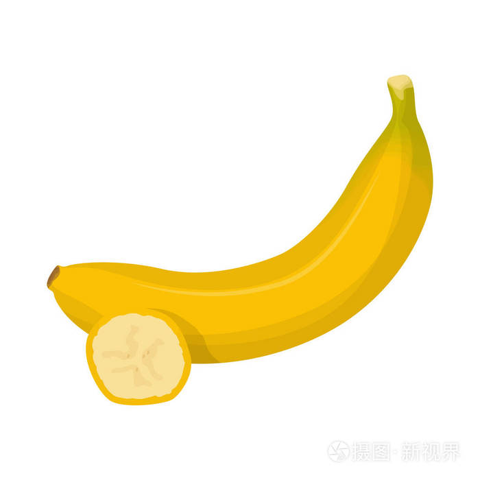 孤立的香蕉果实