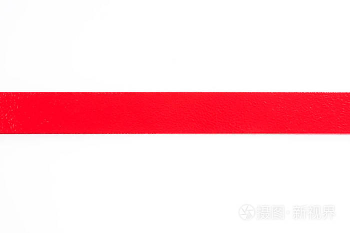 孤立在白色背景上的红线