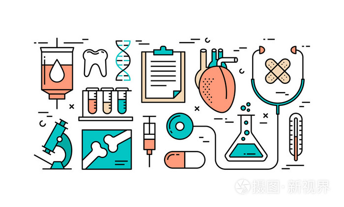 设计理念的医疗保健和医学插画-正版商用图片0d2olc-摄图新视界