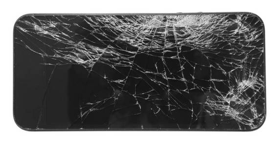 破碎的平板电脑屏幕照片