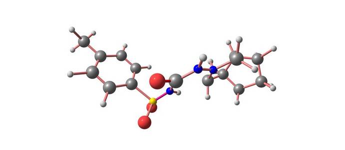 格列齐特分子结构上白色孤立