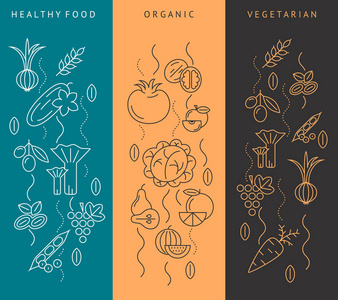 数字矢量棕色和蓝色蔬菜照片