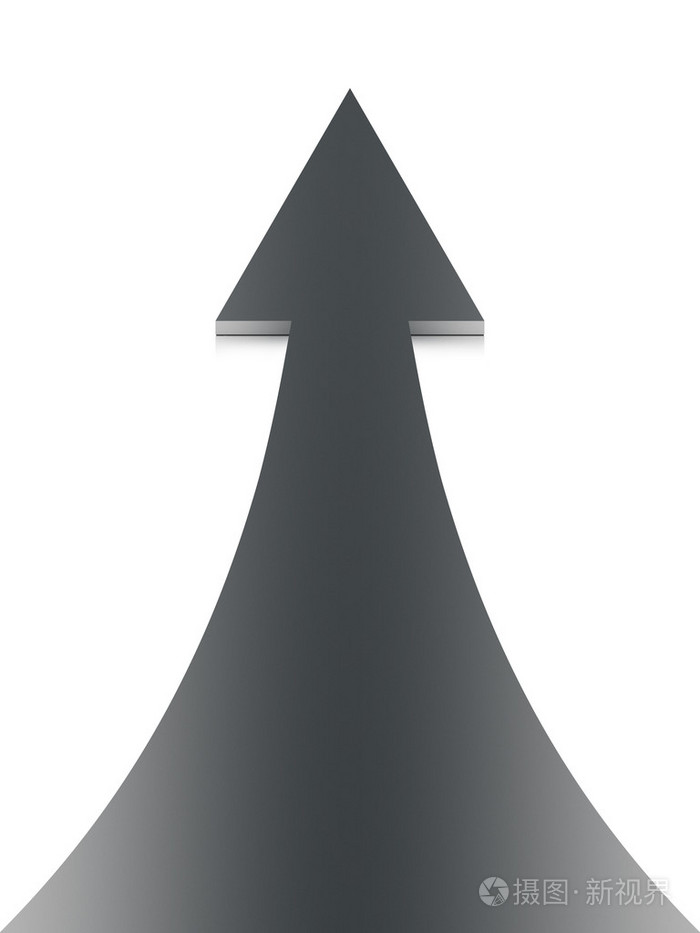 向上箭头在白色背景上的黑色