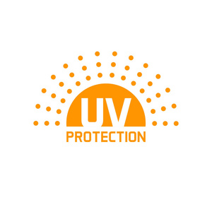 uv 保护图标矢量隔离, 防太阳保护标签照片