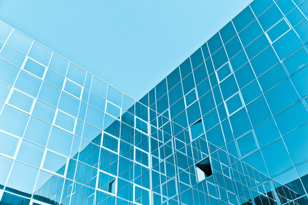 蓝色玻璃高楼大厦摩天大楼图片