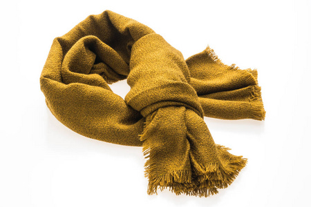 冬季的时尚黄色围巾