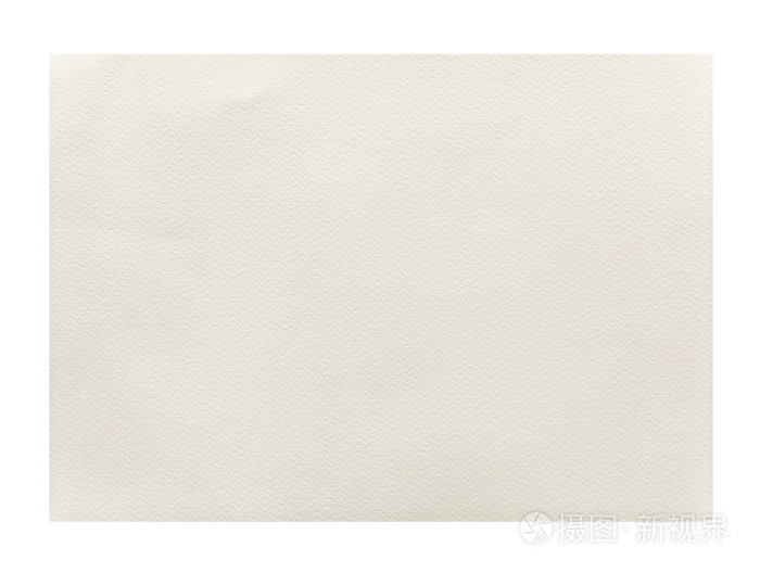 泛黄的粗糙空 a4 纸张上白色孤立