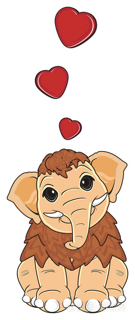 可爱的小长毛象