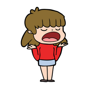 卡通女人大声说话照片