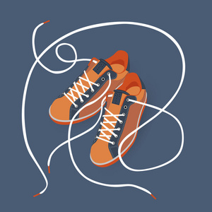 鞋带运动鞋图片