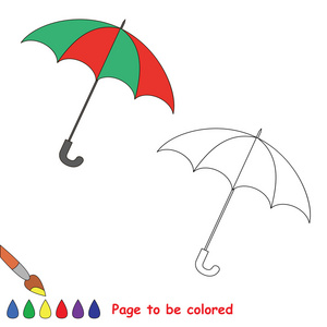 追踪游戏。伞是彩色