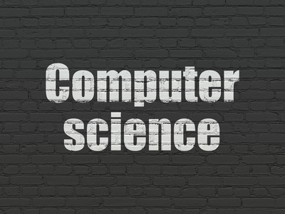 科学概念 计算机科学上的背景墙上