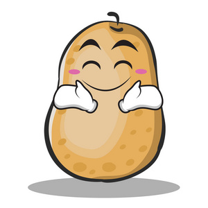 炸薯条字符快乐土豆字符卡通风格照片