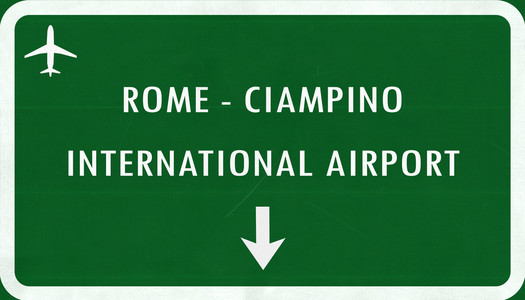 罗马意大利机场公路标志
