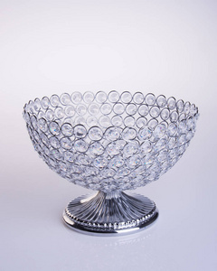 碗或空的水晶碗的背景